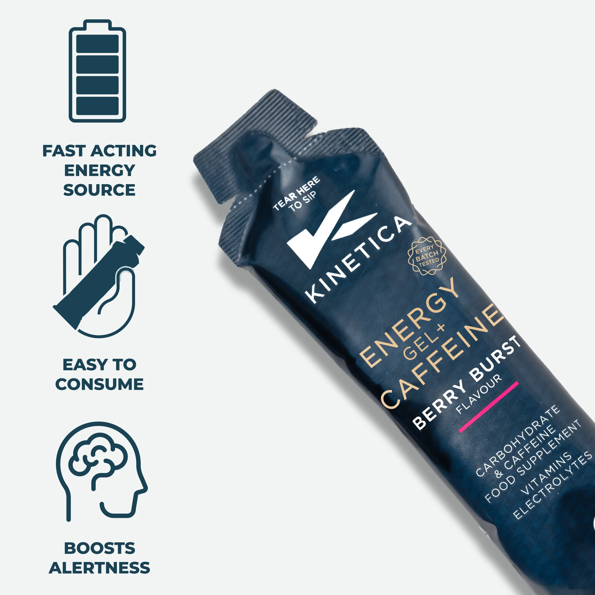 Energy Gel with Caffeine Berry Burst - 24 x 70g - Image 4