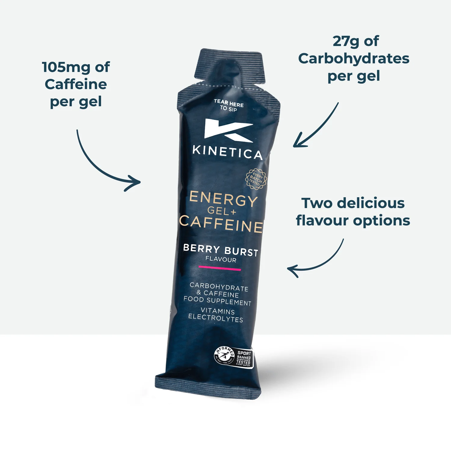 Energy Gel with Caffeine Berry Burst - 24 x 70g - Image 5