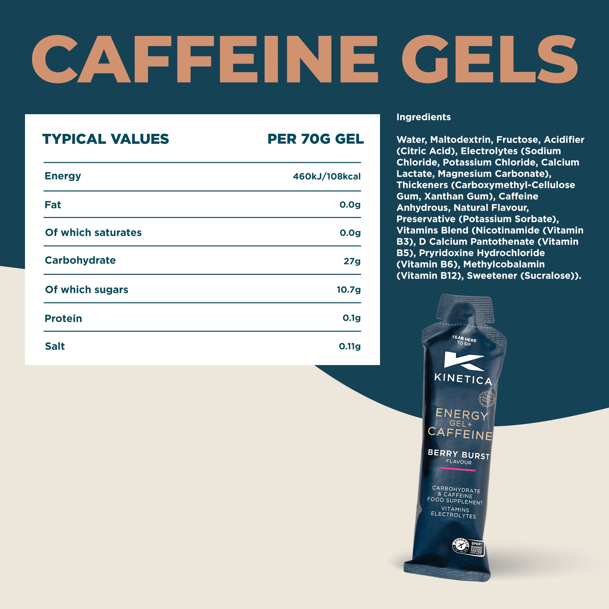 Energy Gel with Caffeine Berry Burst - 24 x 70g - Image 7