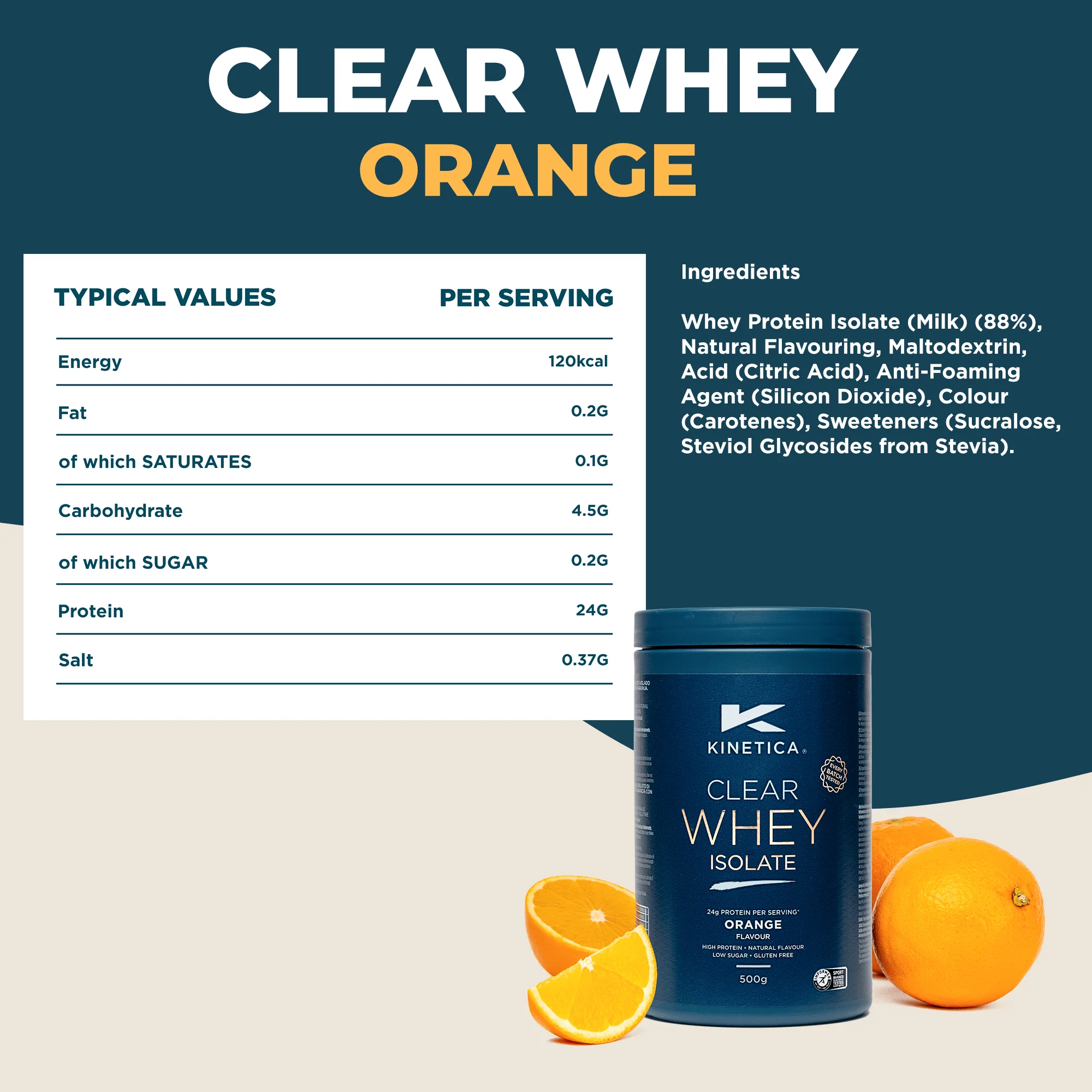 Clear Whey Isolate Orange 500g - Image 7