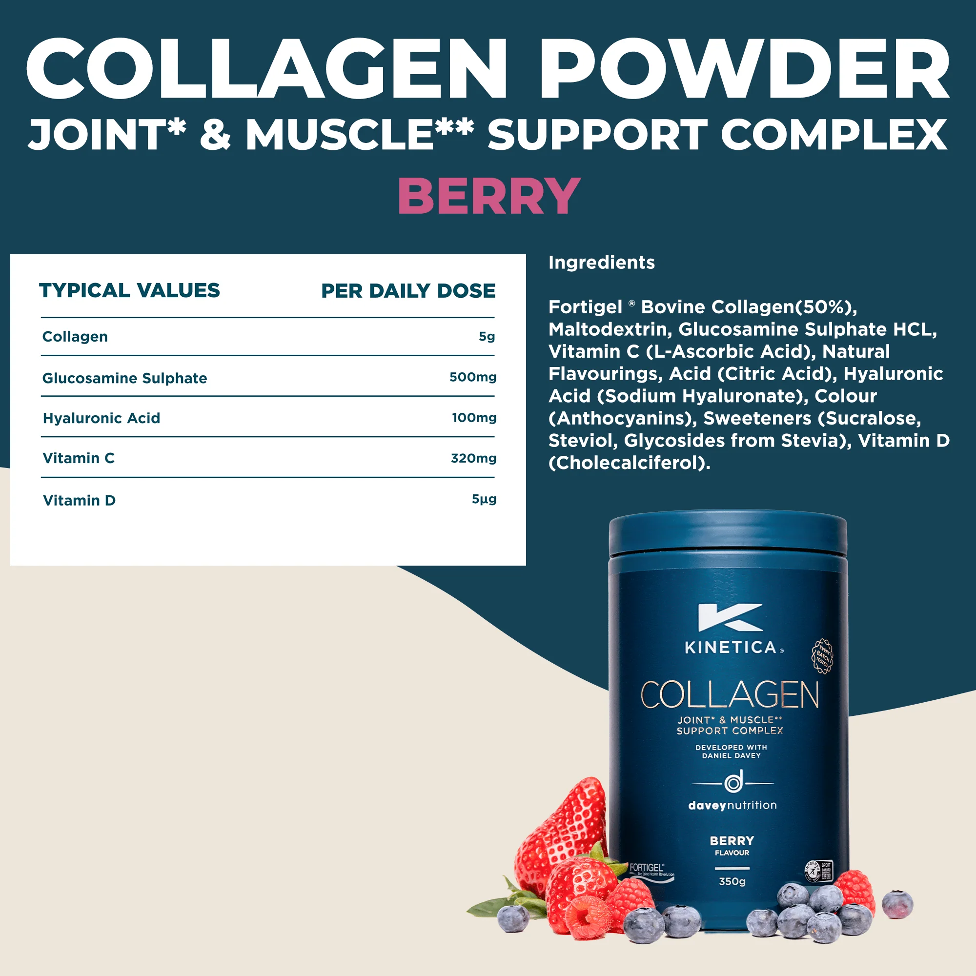 Collagen Powder Joint* & Muscle** Support Complex - 350g - Image 3