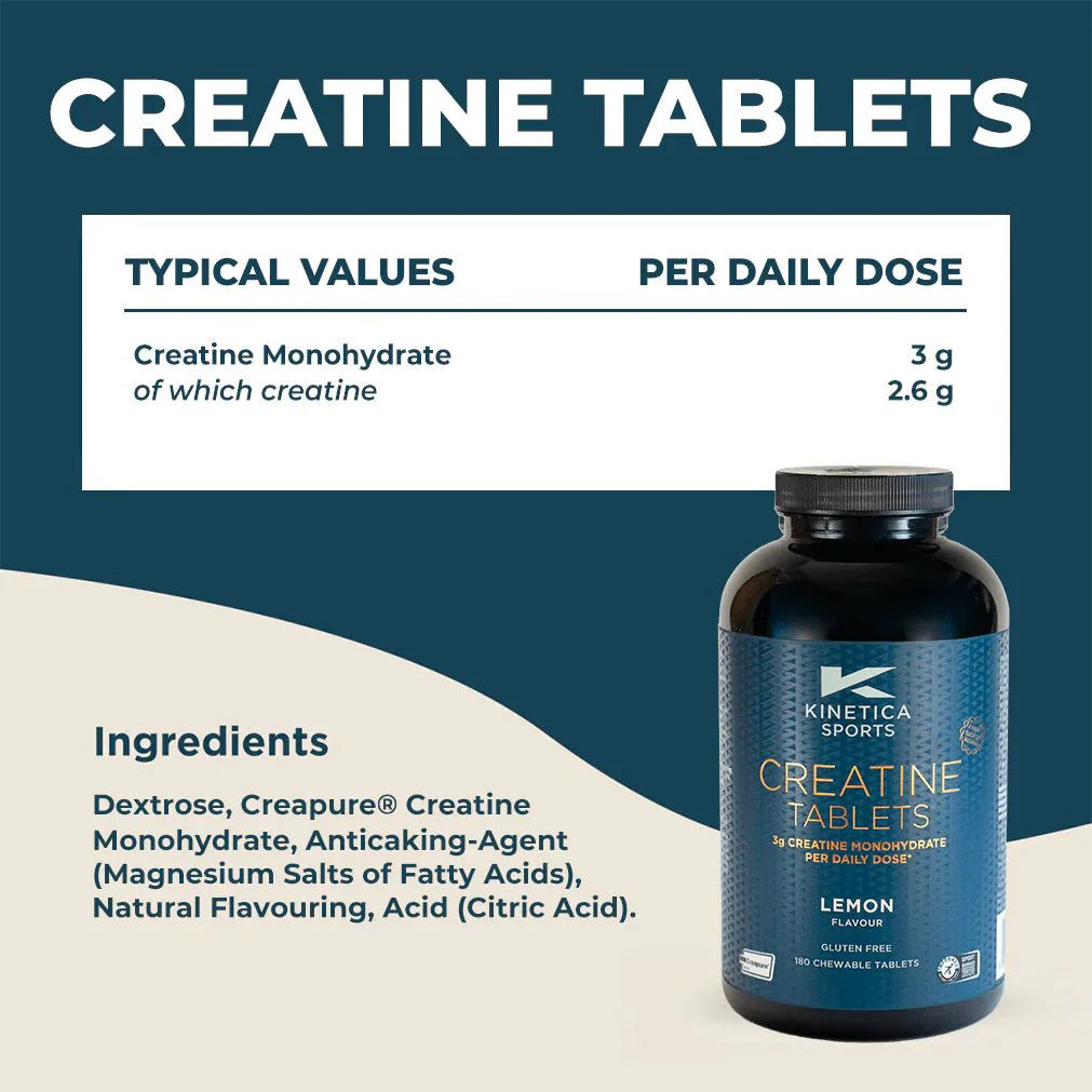 Creapure® Creatine Monohydrate Tablets - Lemon Flavour - Chewable - Image 6