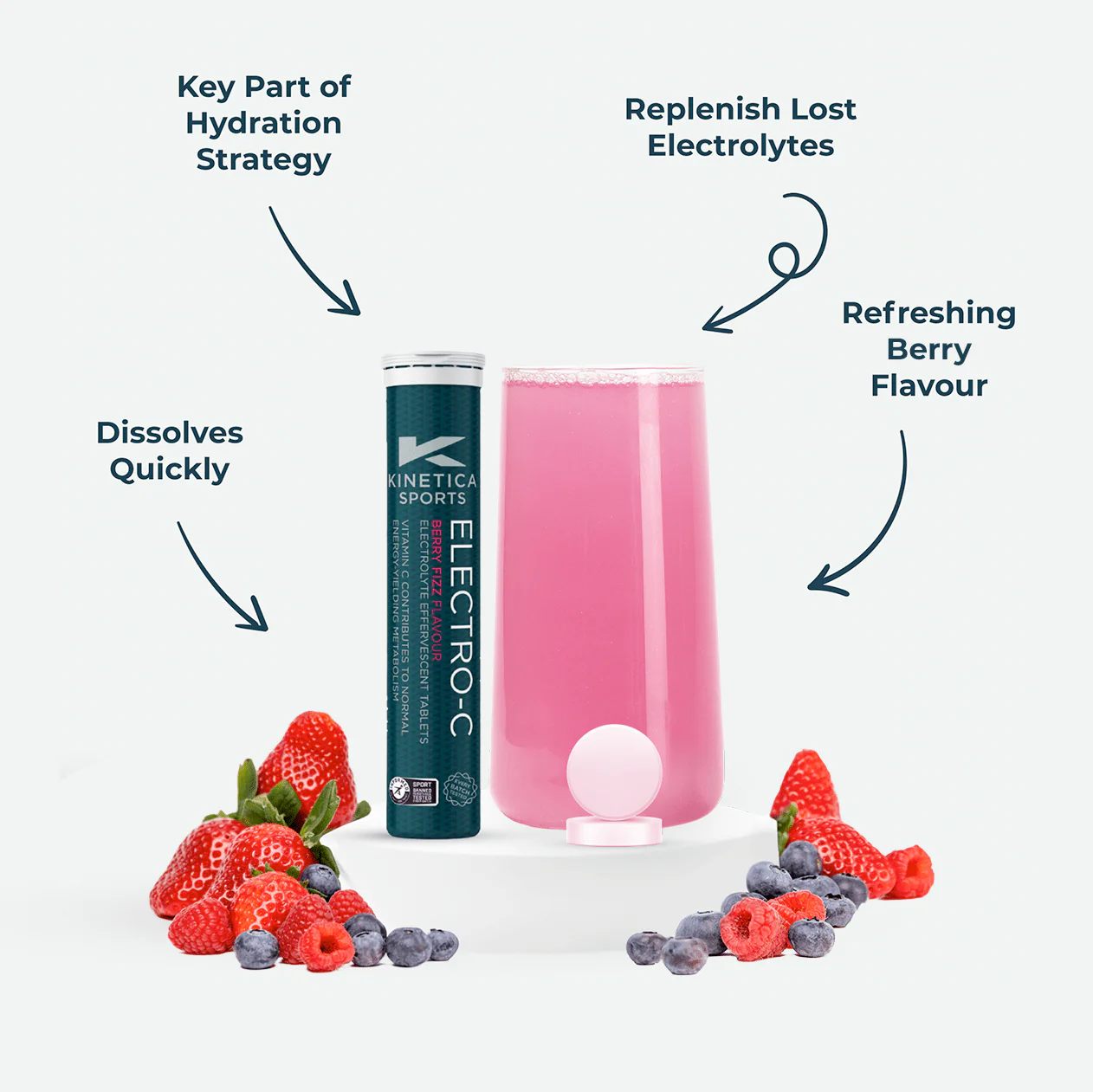 Electro-C Electrolyte Tablets- Berry Fizz | Single Pack - Image 4