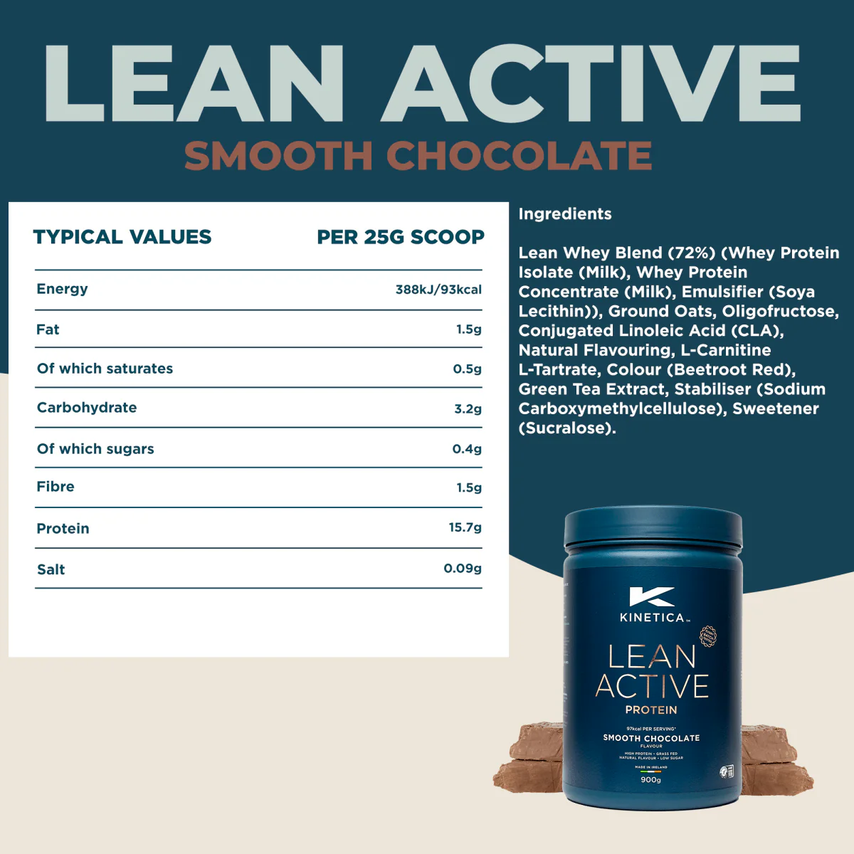 Lean Active Protein Chocolate 900g - Image 6