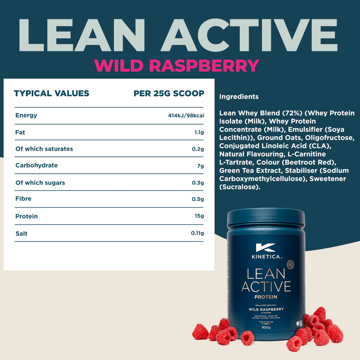 Lean Active Wild Raspberry 900g - Image 6
