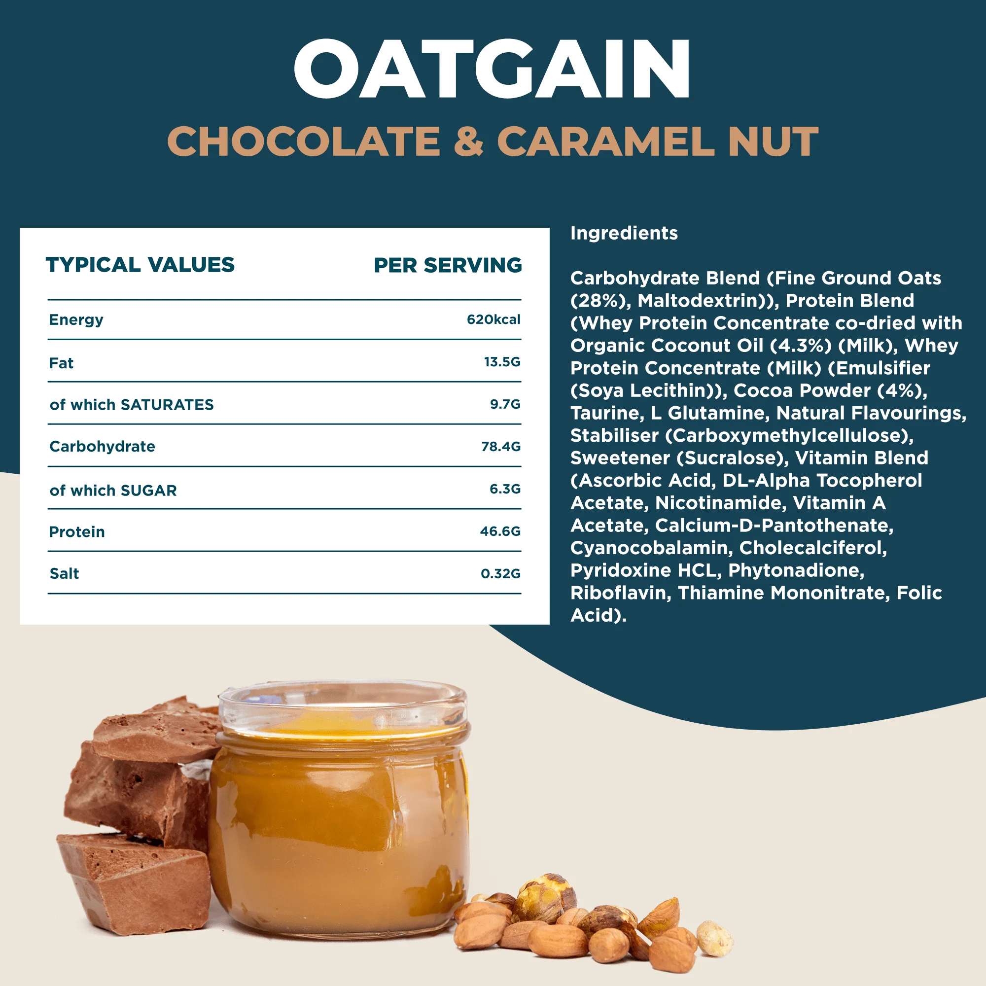 OatGain Chocolate Caramel Nut 2.4kg - Image 6