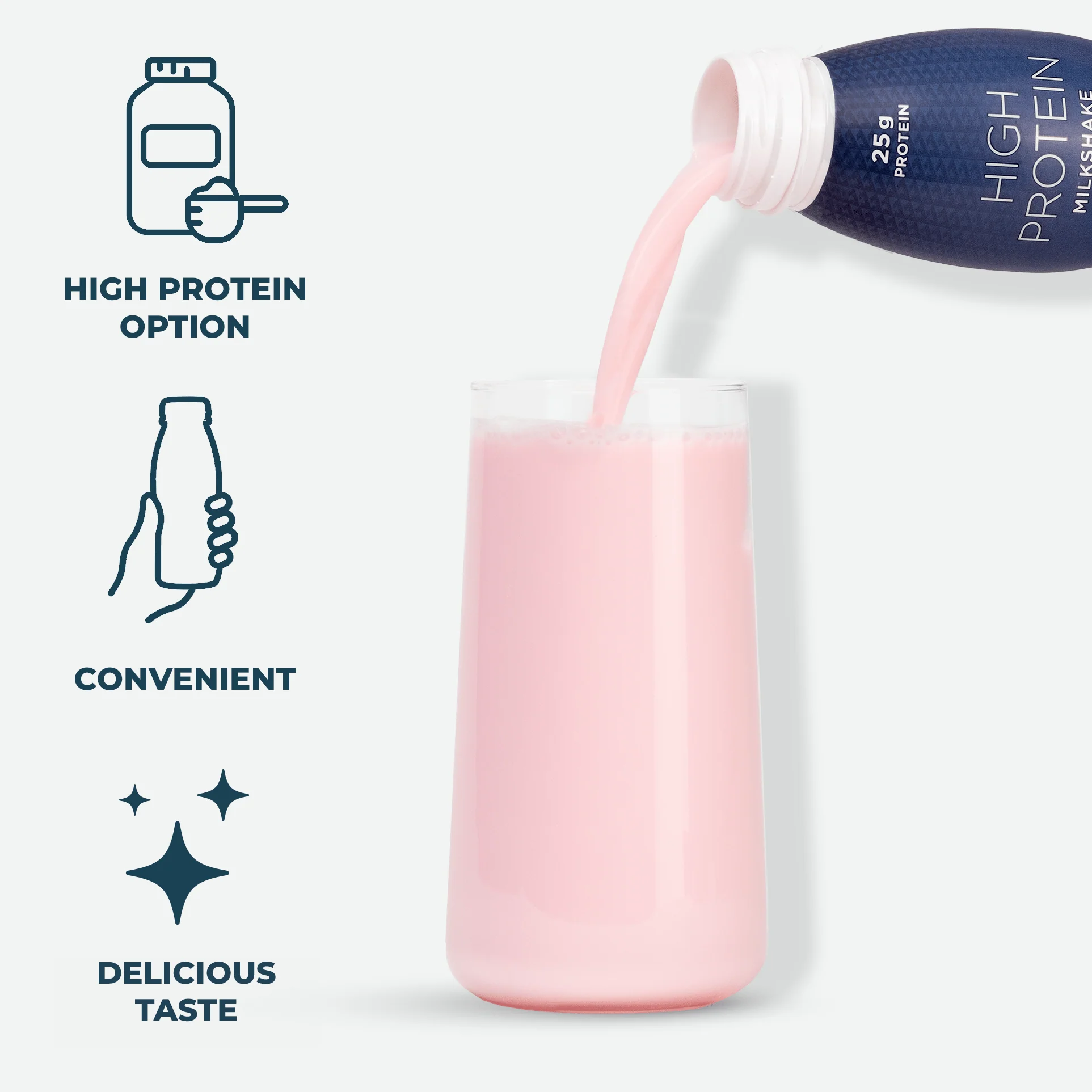 High Protein Milkshake Strawberry - 12 x 330ml - Image 5