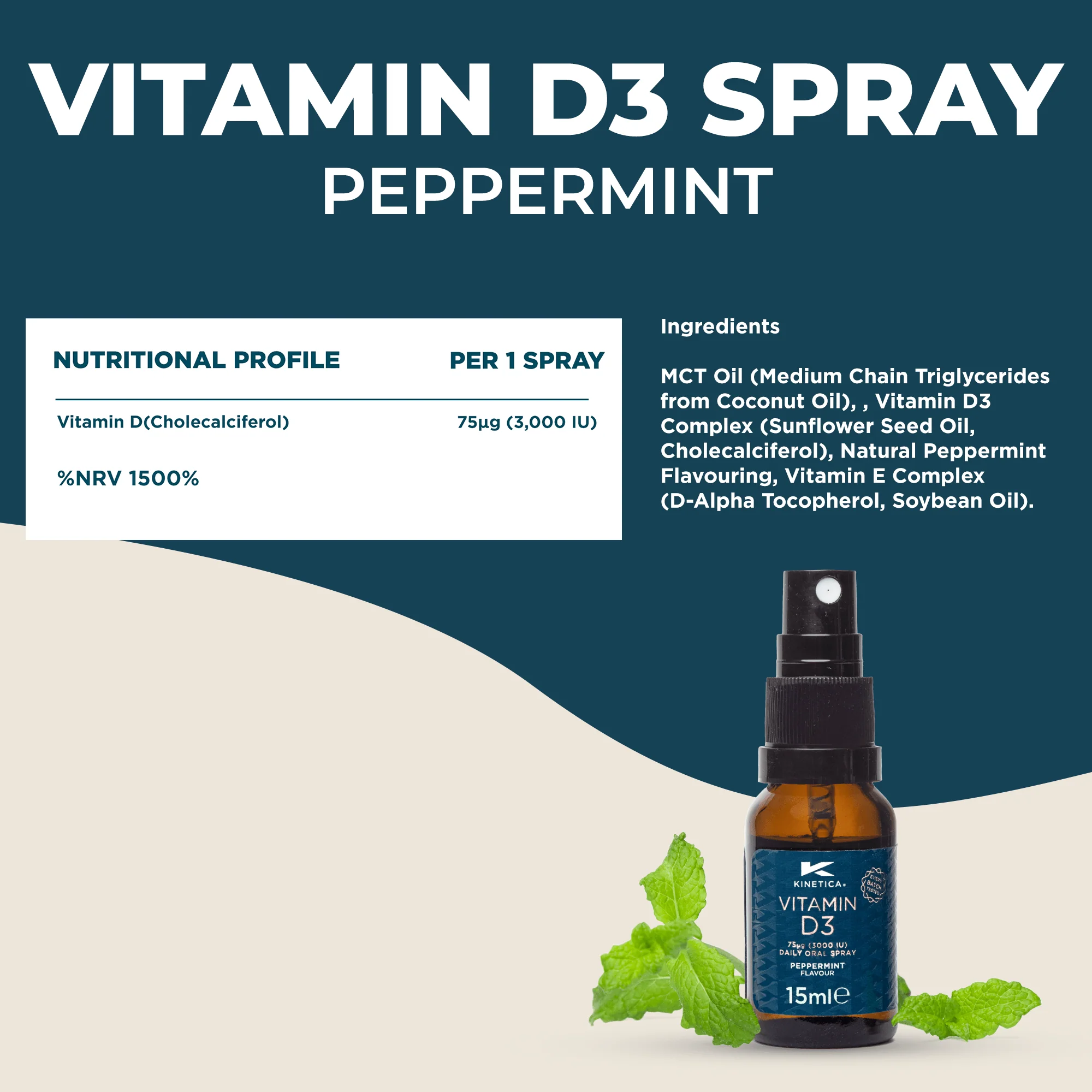 Vitamin D3 Oral Spray - Peppermint Flavour 15ml - Image 7