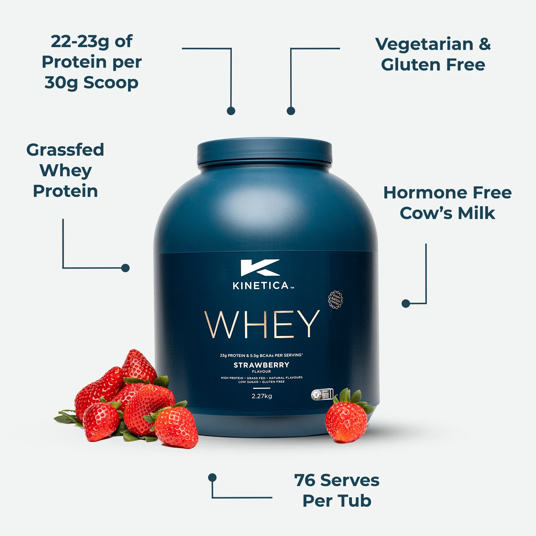 Whey Protein Strawberry 2.27kg - Image 6