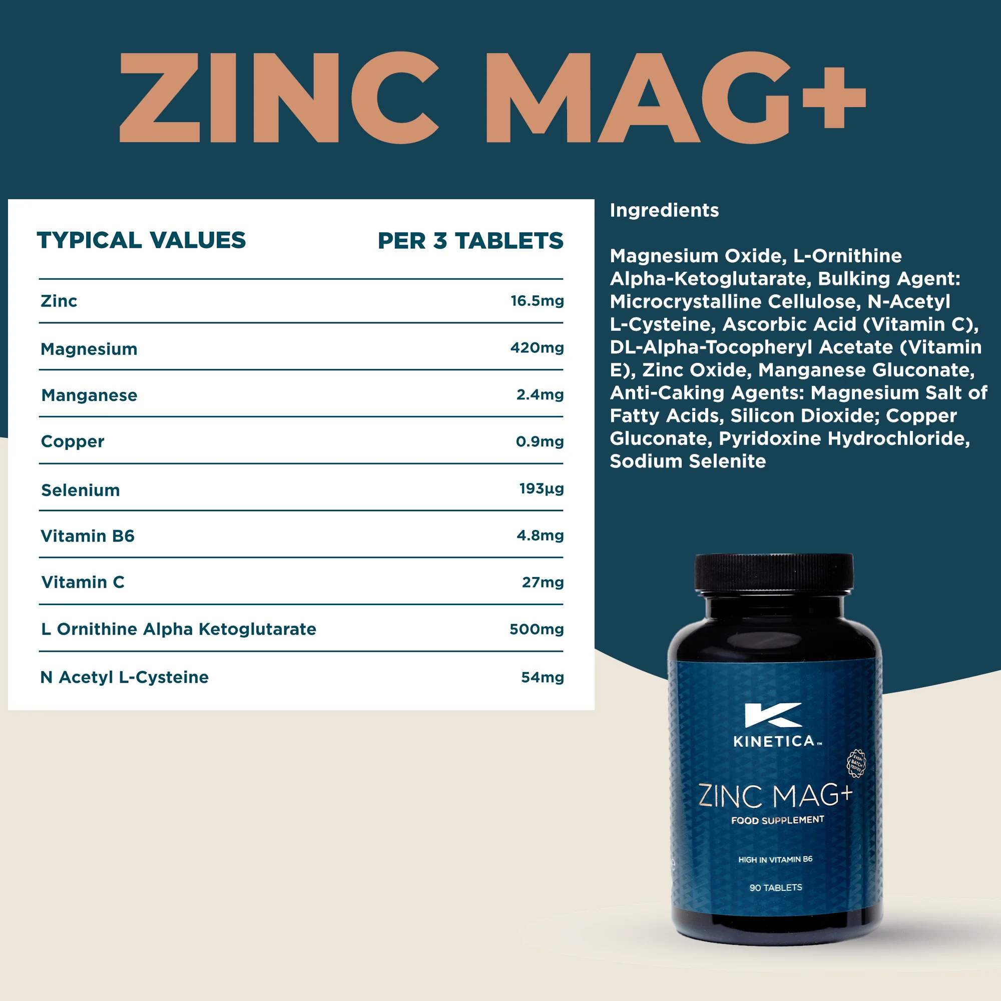 Zinc Magnesium - 90 Tablets - Image 7